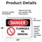 Signmission Flammable No Smoking Danger Sign, Vinyl Decal, 24in W x 18in L, 2PK OS-2PACK-DS-D-1824-L-1824 - alternate 2